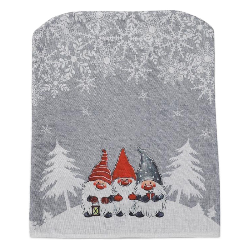 Cross-Border New Christmas Decorations European and American Style Cartoon Red and Gray Table and Chair Covers Creative Printed Christmas Chair Covers