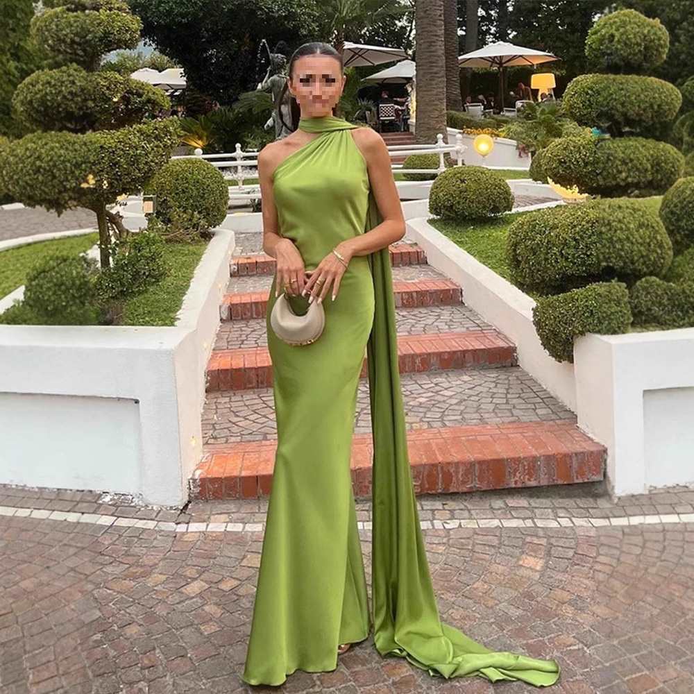 Cross-Border Temperament Light and Mature Women's Clothing with Ribbons Summer New Halterneck Long Skirt Amazon European and American Foreign Trade Backless
