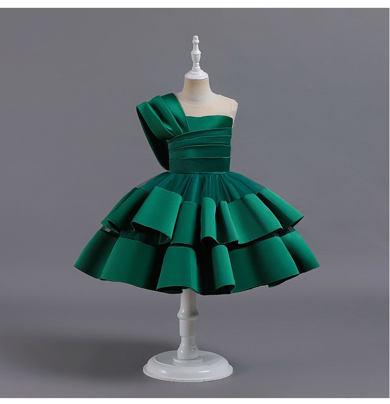 Picture of Girl's Western-style Birthday Princess Dress Poncho Children's High-end Evening Dress Girl's Host Piano Performance Dress