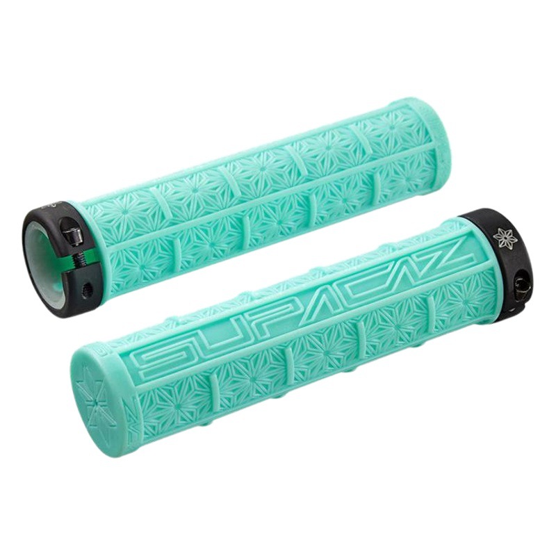 U.S. Supacaz Chrysanthemum Set Mountain Bike Silicone Set Off-road Unilateral Lock Shock Absorbing Non-slip Grasp