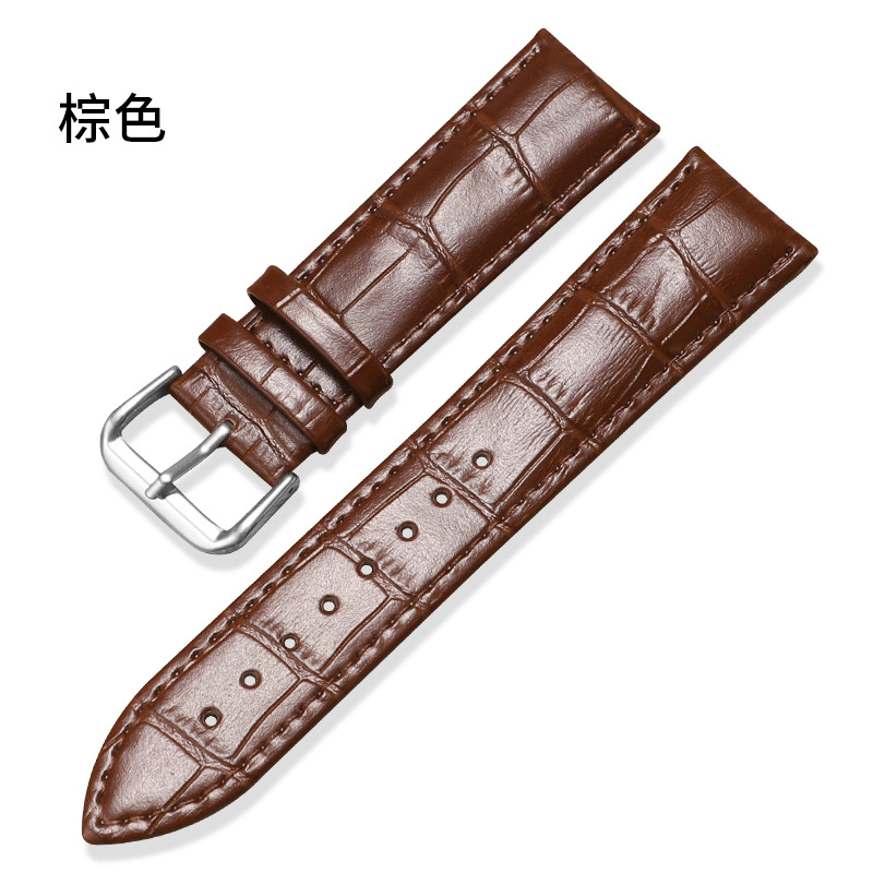 Picture of Factory Direct Sales Genuine Leather Watch Strap Crocodile Pattern Bamboo Pattern Pin Buckle Watch Strap Seven Colors Optional Suitable for Huawei Gt Samsung Apple