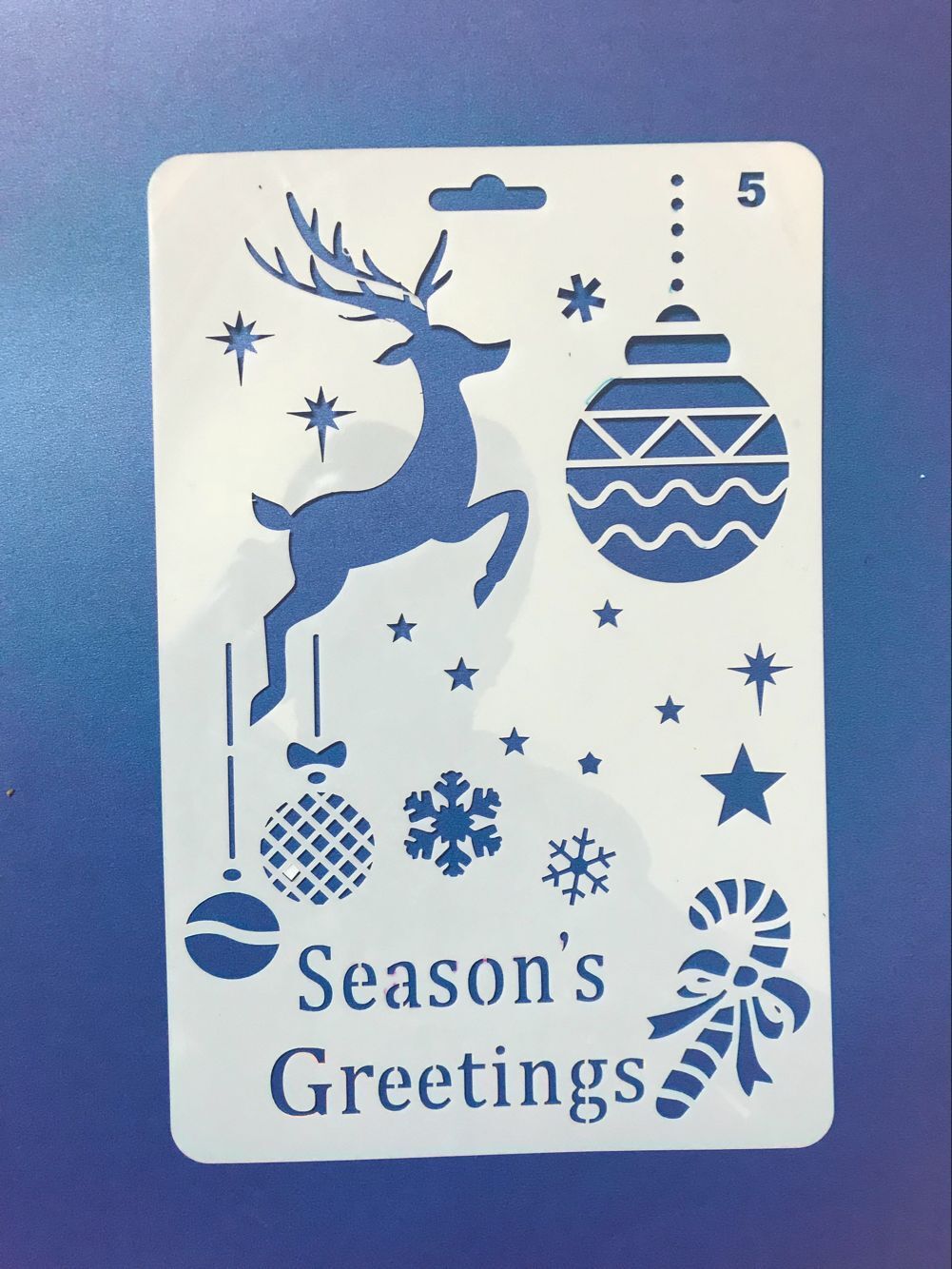 Picture of Christmas series painting template hollow diy album Lace ruler hand-written newspaper Journal drawing spray mold