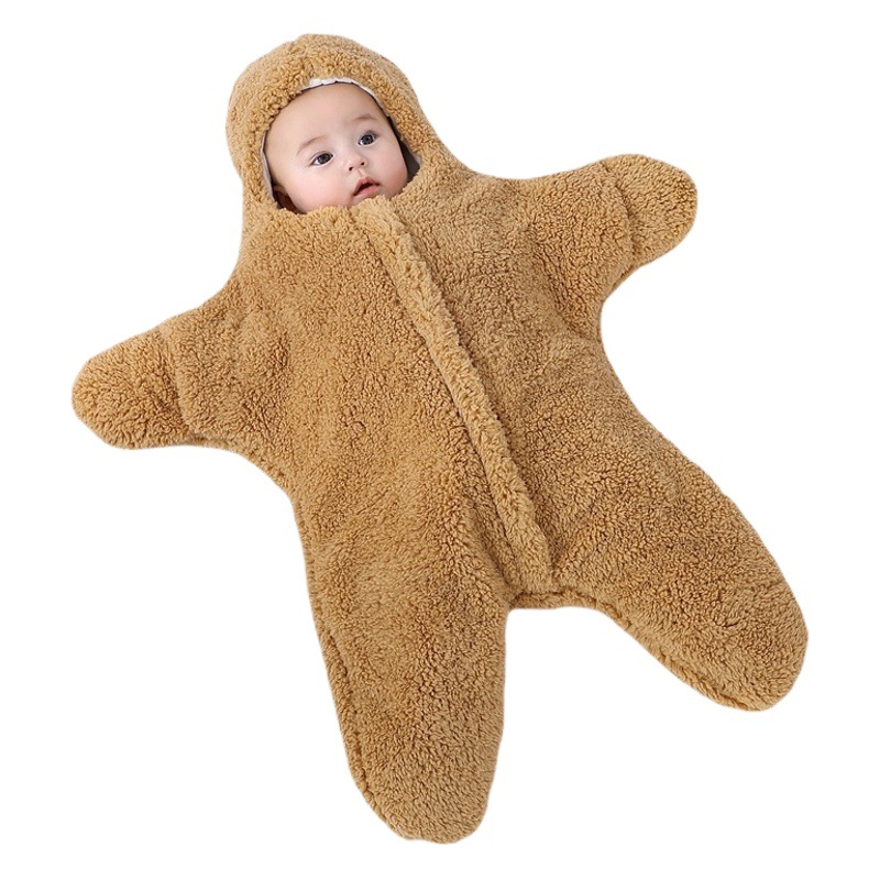 Thickened Winter Baby Swaddle Blanket for Newborns, Winter Wrap for Infants, Thickened Warm Sleeping Bag