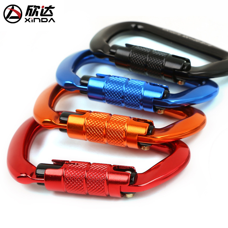 Picture of Factory Direct outdoor professional rock climbing master lock D-type automatic lock safety rock climbing lock carabiner equipment