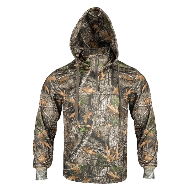Hunting Camouflage Bionic Tree Fleece Sweater Autumn and Winter New Hunting Warm Hoodie Fleece Pullover D50