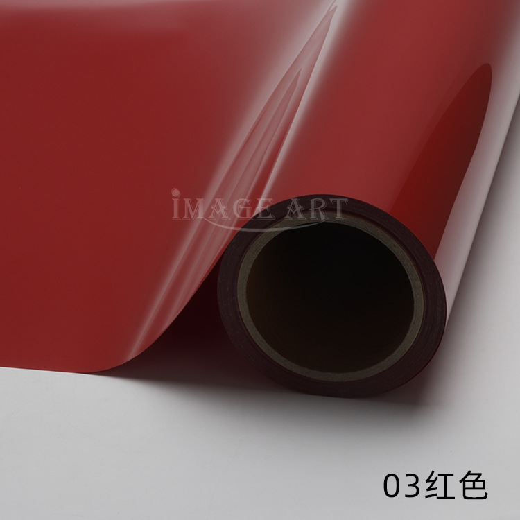 Picture of PU thermal transfer engraving film logo printing ordinary color engraving hot stamping film clothing T-shirt hot stamping film whole roll