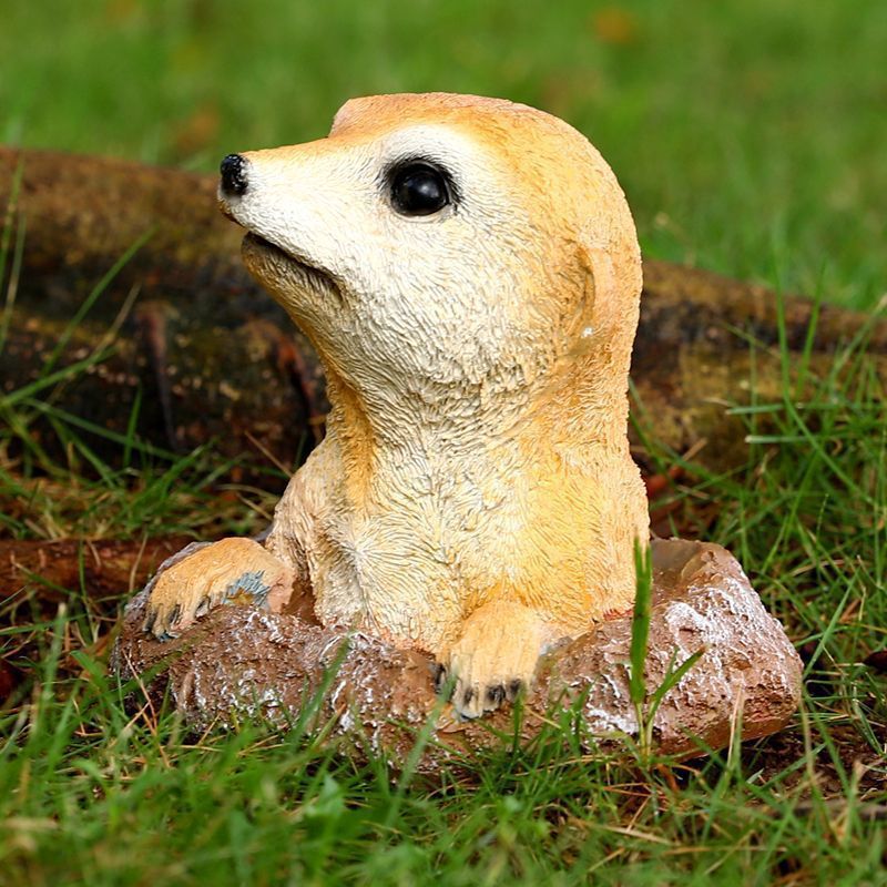 Picture of Outdoor Garden Decoration Courtyard Balcony Layout Ornaments Garden Decoration Simulation Animal Meerkat Meerkat Ornaments