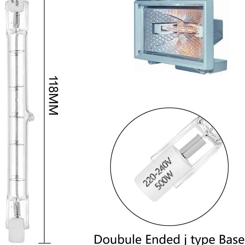 Picture of Halogen Lamp J78J118J189J254 200W300W500W Iodine Tungsten Lamp R7S Floodlight Bulb