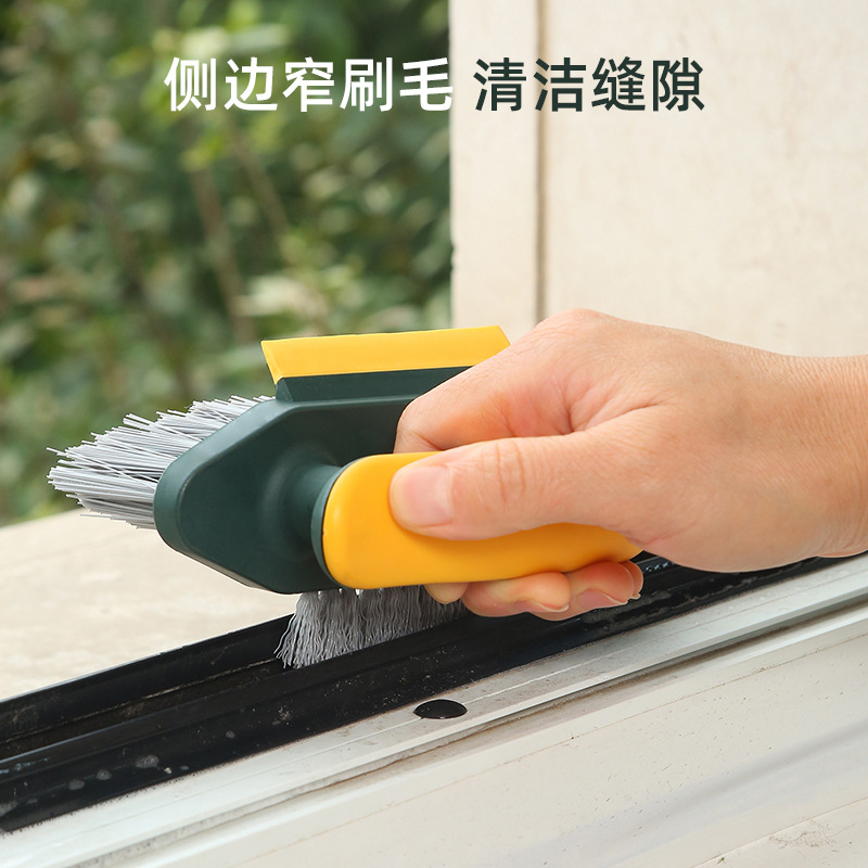 Picture of Gap brush floor brush toilet floor brush scraping brush integrated multi-functional non-dead angle cleaning three-in-one cleaning brush