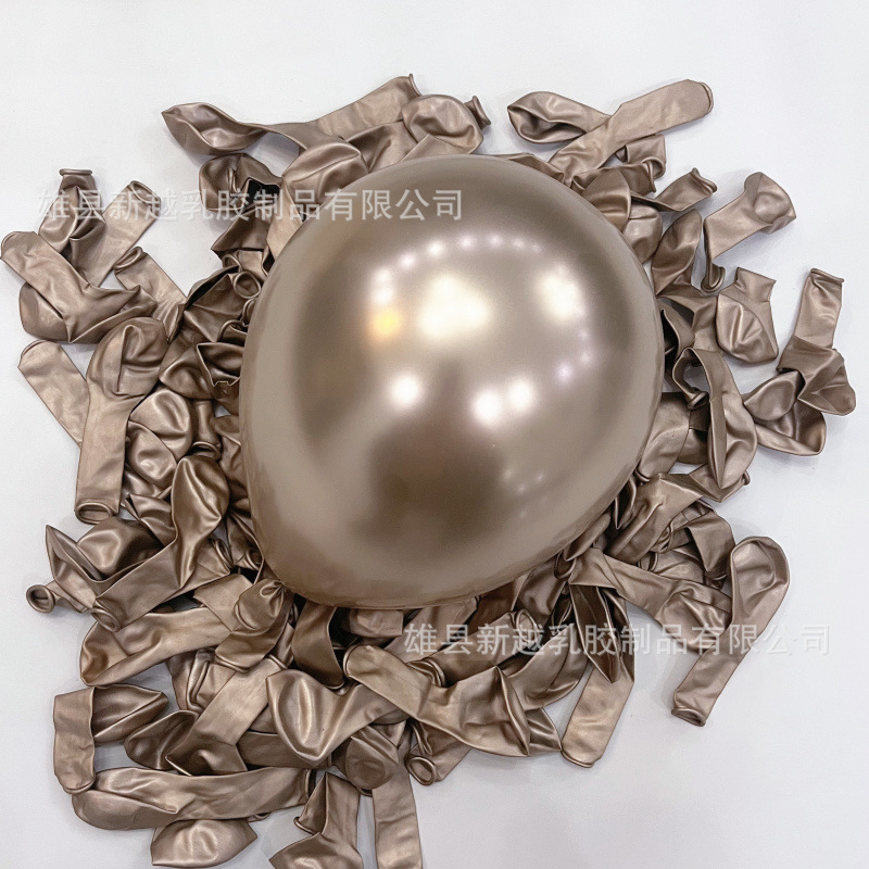 Picture of Amazon Cross-Border Champagne Gold Balloon 5 Inches 10 Inches 12inch 18inch Metal Balloon Champagne Gold Latex Balloon