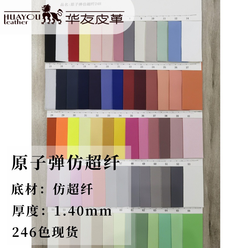 Atomic bomb imitation microfiber 246 color spot 1.4 thickness Hydrolysis resistant fine lines PU synthetic leather spot wholesale and retail