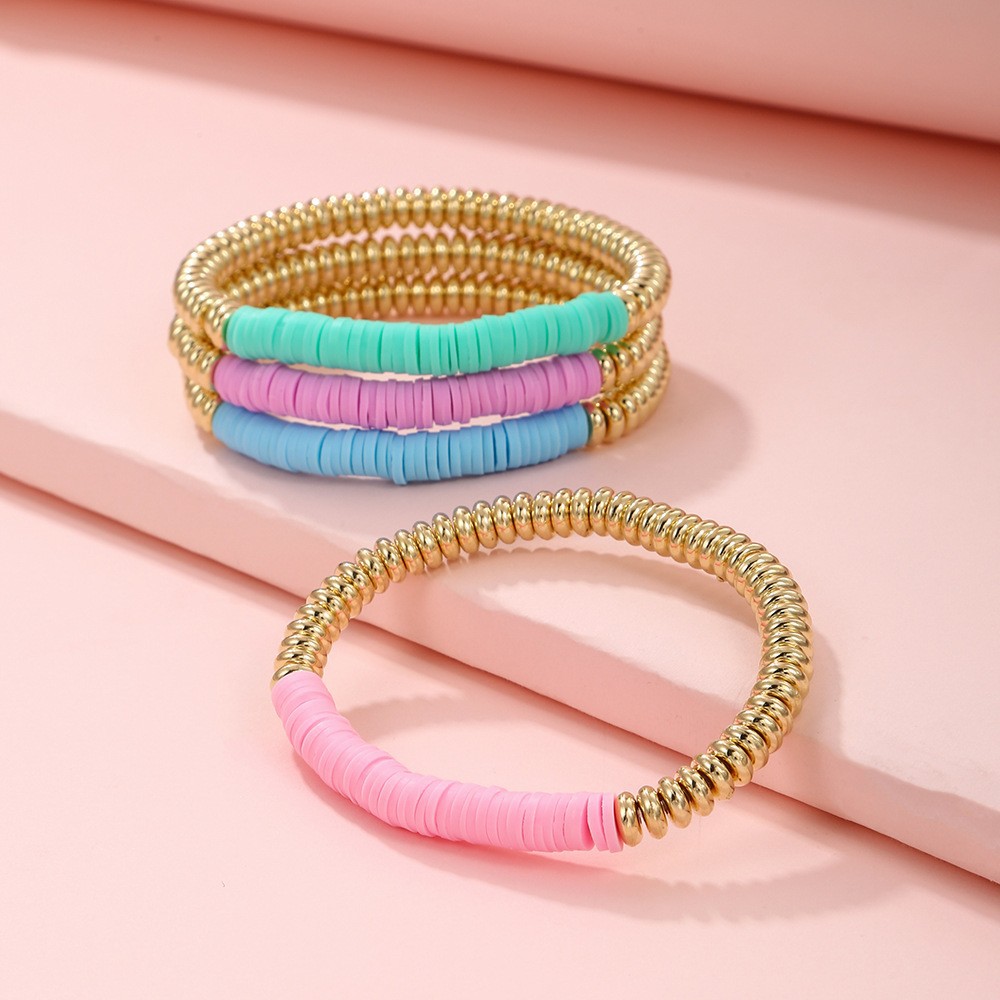 Picture of Luminous Love Round Bead Bracelet suit Soft Pottery Bracelet in stock BFF Butterfly Flower Bracelet Cross-border Exclusive for Yiwu