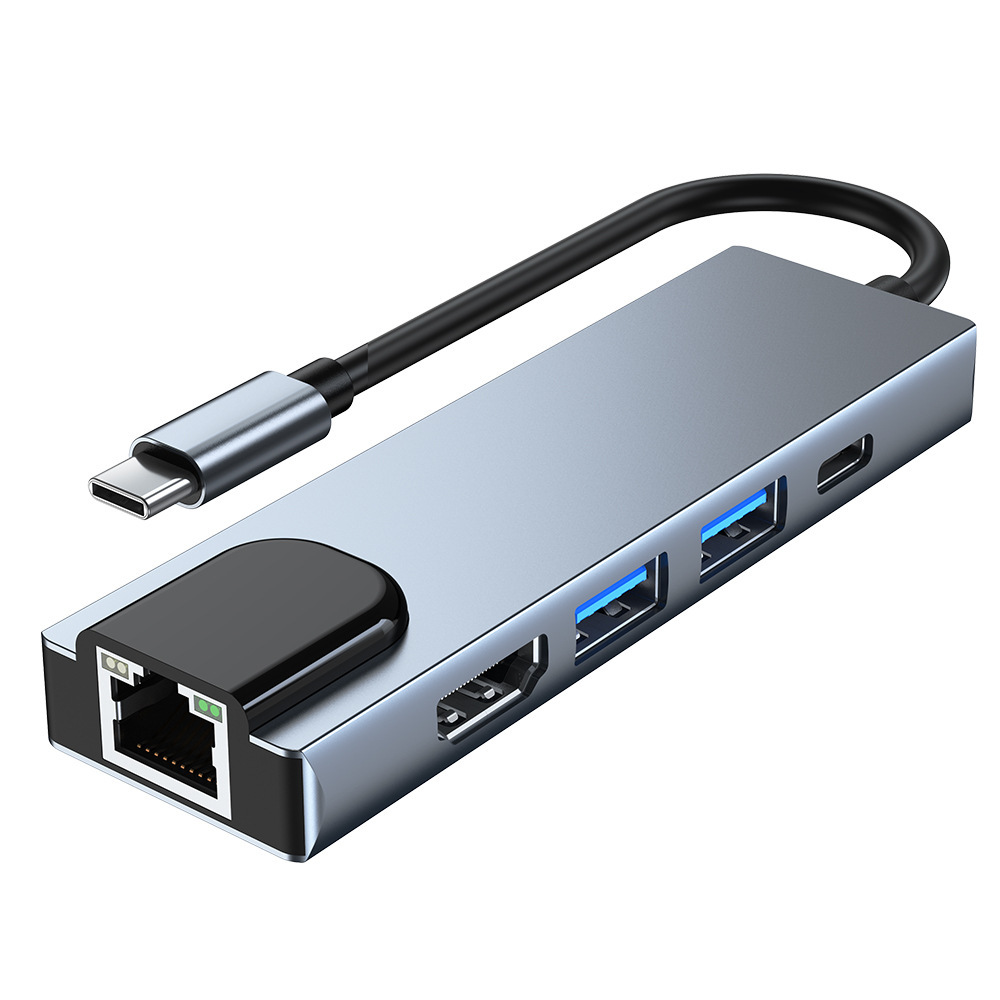 Picture of Typec to HDMI Expansion Dock Computer Switch Game Console Usbc to 100m Network Port Eight-In-One Docking Station