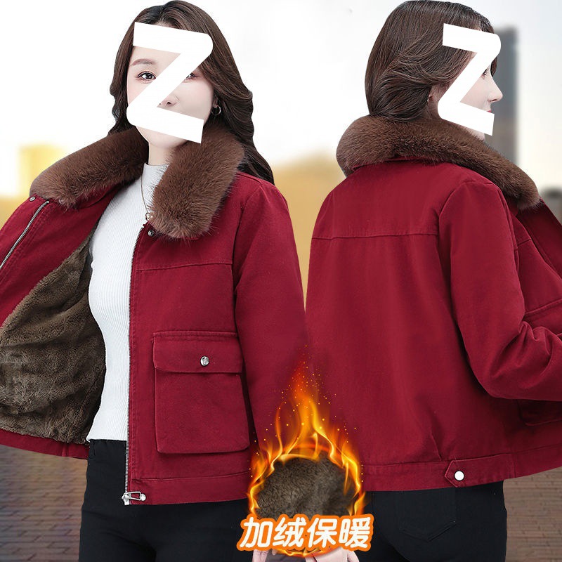 Short Short parka coat for women, fleece-lined thickened winter clothes, 2023 New