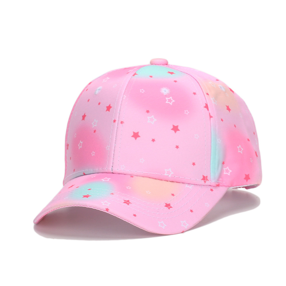 Picture of Spring and Summer Kidsren's Tie-Dye Baseball Caps for Boys and Girls Outdoor Sunshade and Sun Protection Caps Sports Peaked Caps Ponytail Baseball Caps