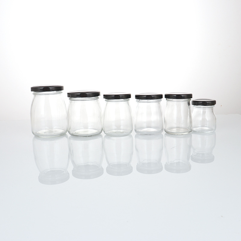 Manufacturer Wholesale Tinplate Pudding Bottles, Transparent Glass Mousse Cups, Tea Storage Jars, Jelly Double-Skin Milk Storage Bottles