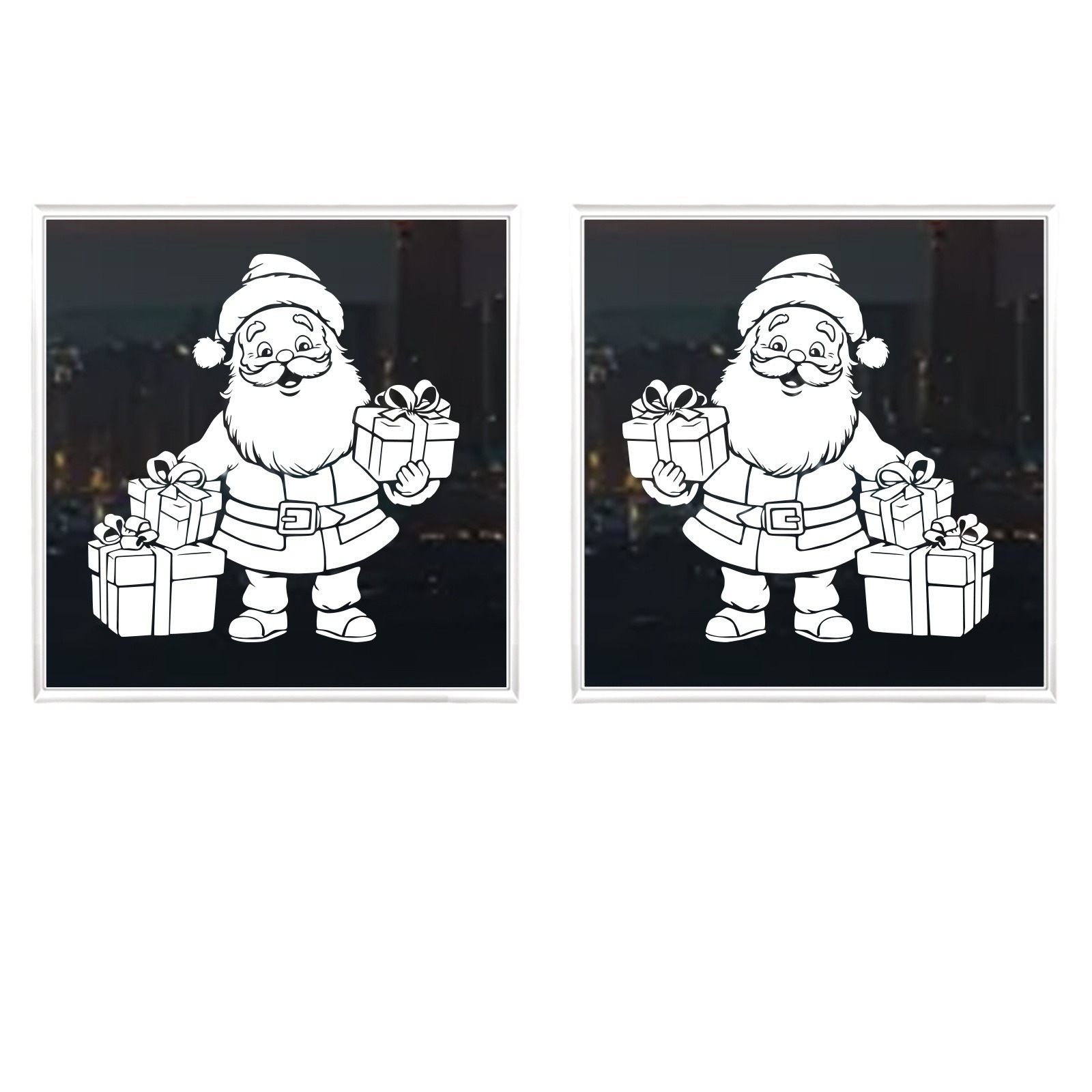 Picture of 2025 cross-border Amazon Christmas window stickers shop mall window double-sided visual holiday decoration wall stickers static