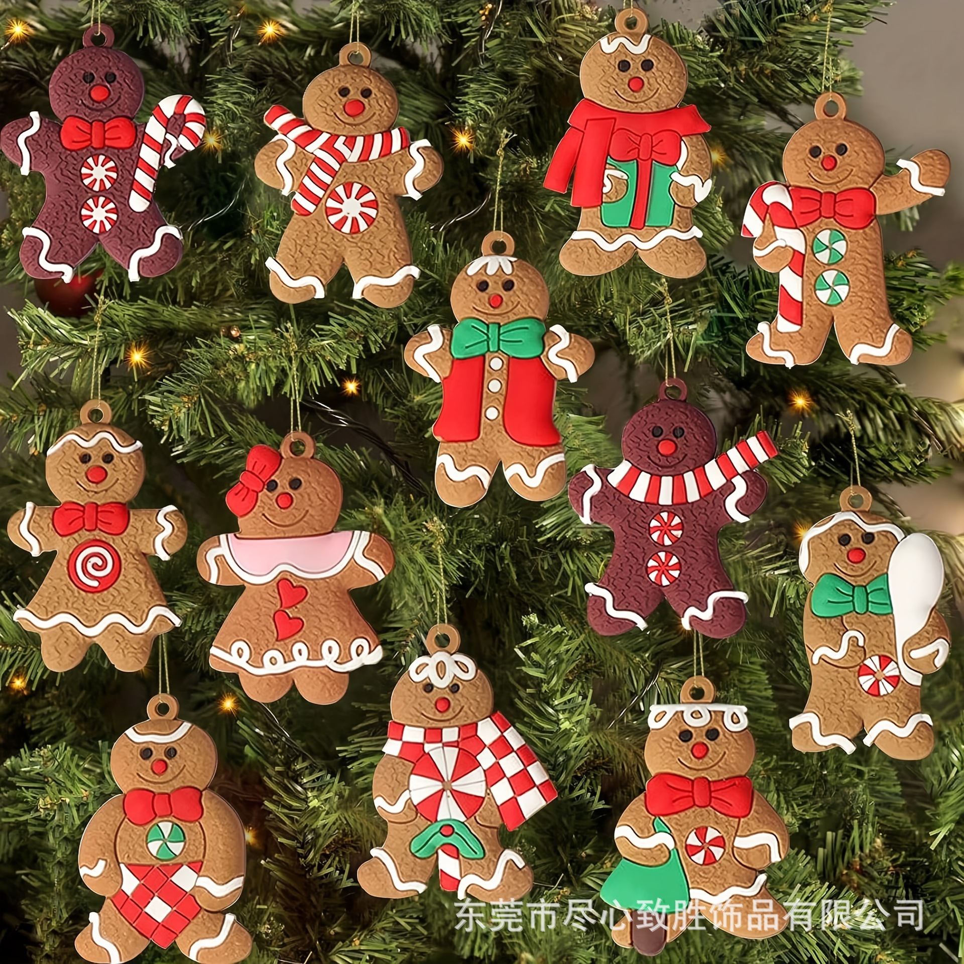 Amazon Hot Sale Gingerbread Man Christmas Decoration Christmas Party Gift Decoration Christmas Tree Hanging Pendant