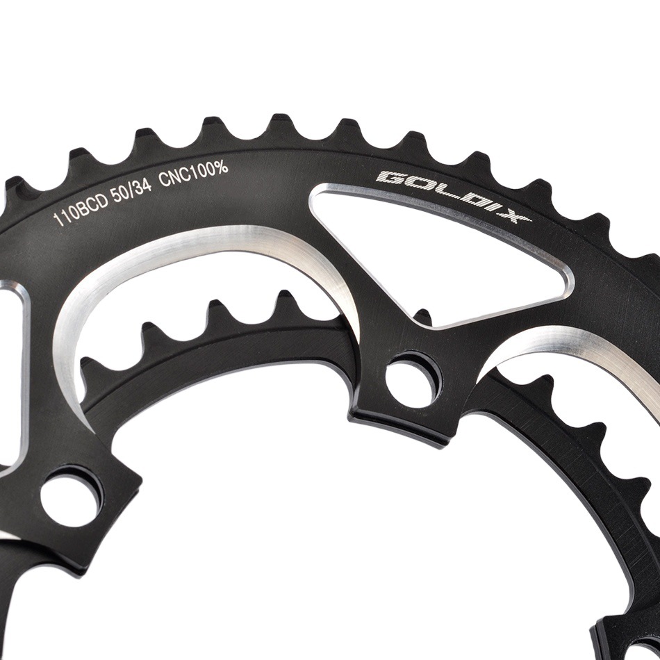 110BCD 50/34t road bicycle tooth plate tooth plate ultralight 7075 aluminum alloy plate double speed tooth plate