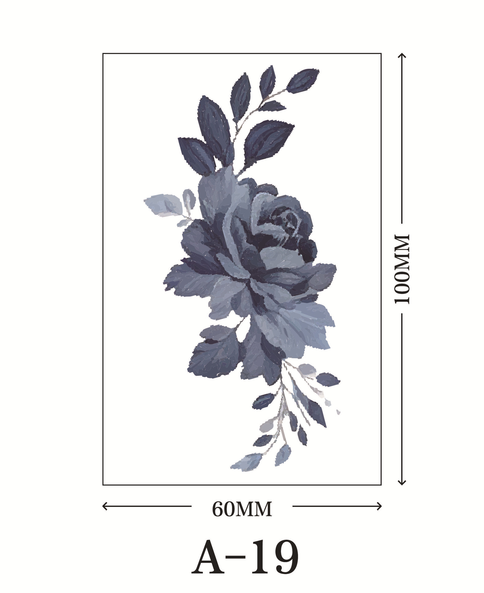 Picture of New cross-border rose flower tattoo stickers small fresh net red color tattoo stickers factory wholesale waterproof and durable