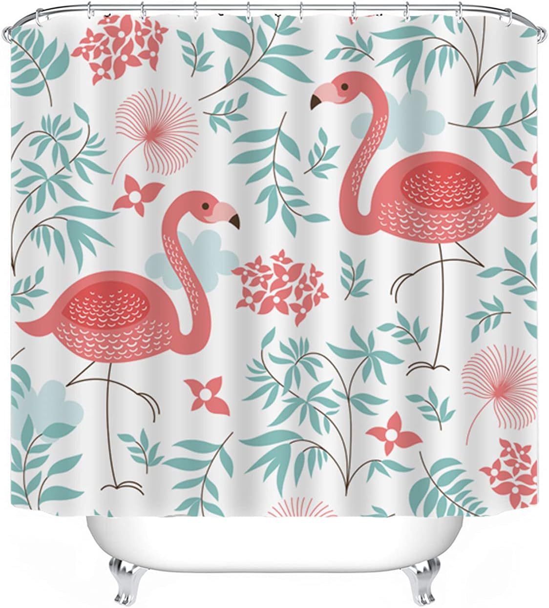 Picture of Cross-border supply non-perforated waterproof shower curtain bathroom partition bathroom thickened printed hanging curtain manufacturers wholesale