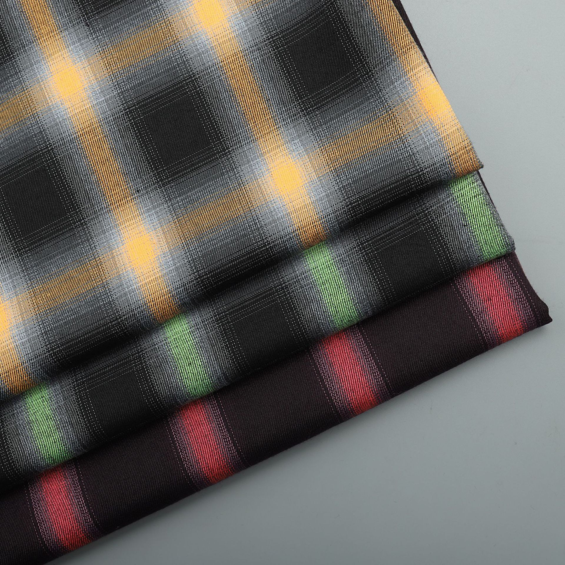 TR yarn-dyed stretch twill bright color plaid spring and summer shirt dress clothing home textile decorative fabric spot
