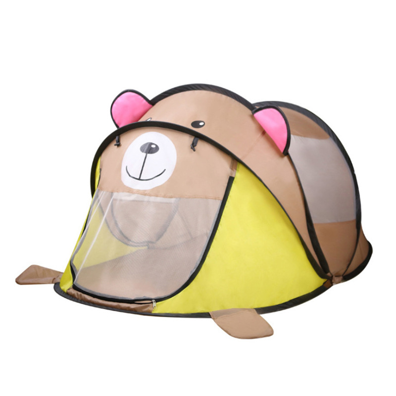 Cartoon children's tent game house indoor and outdoor foldable crawling tent Tiger grizzly bear play house game tent