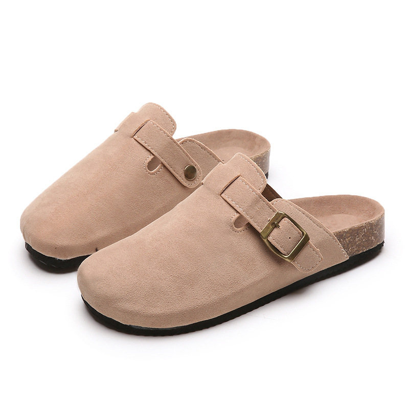 Baotou Slippers Women Couple Cork Drag Wish Cross-border plus size Foreign Trade Roman Shoes Casual Half-drag Lazy Shoes Tide