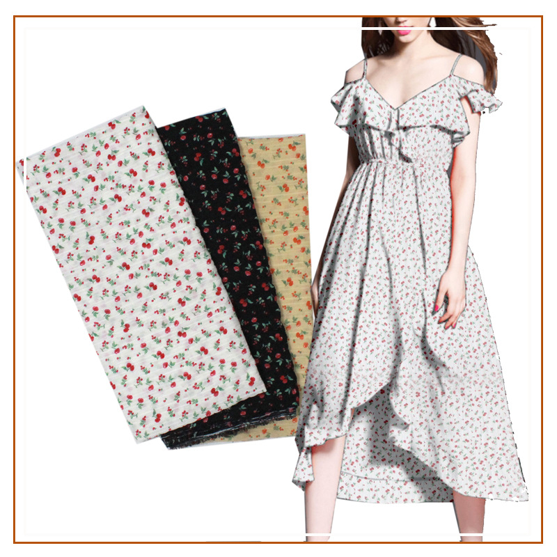 Wrinkled Plaid Printed Fabric Plaid Wrinkled Cloth Children's Women's dress Shirt Hanfu Performance Suit Spring Summer Autumn Plaid