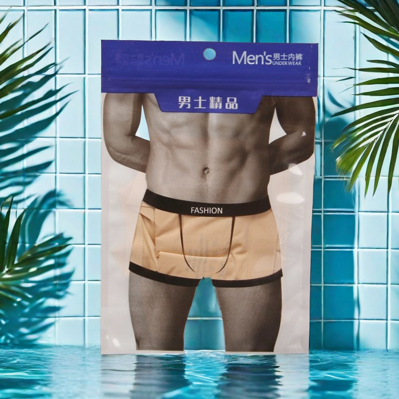 Men's underwear packaging bag beach pants transparent self-sealing outer packaging bag underwear underwear swimming pants packaging bag wholesale