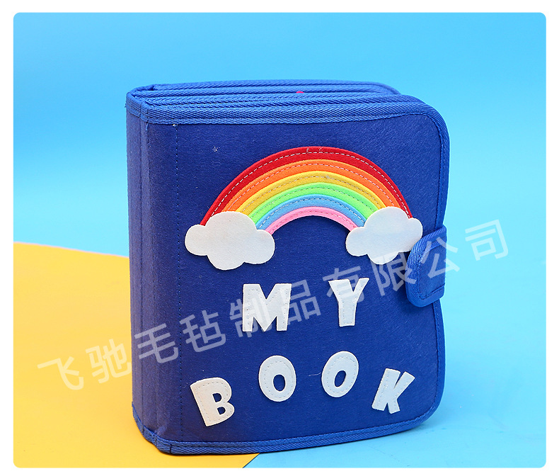 Picture of Felt Book Children's Educational Early Education Rainbow Felt Book Life Cognition Busy Board Children Felt Book