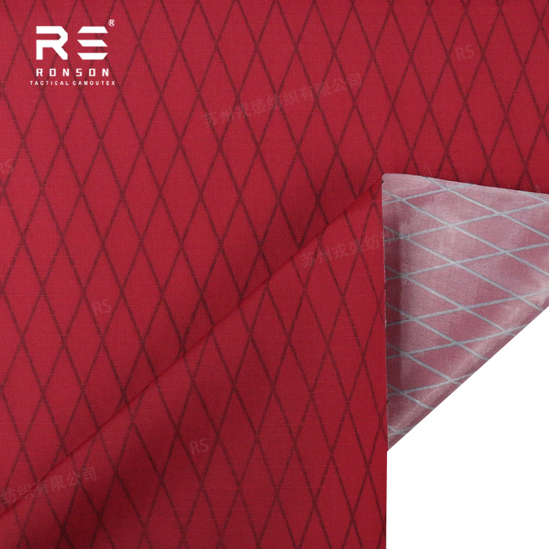 Picture of Rongsheng Red Plaid 210D Nylon X-PAC High Strength Composite Lightweight Outdoor Fabric Waterproof Tear Resistance