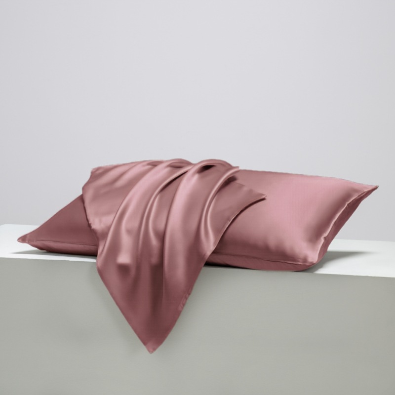 Picture of Foreign Trade Amazon Cross-Border Solid Color Satin Imitation Silk Pillowcase Silk Pillowcase Pocket Pillow