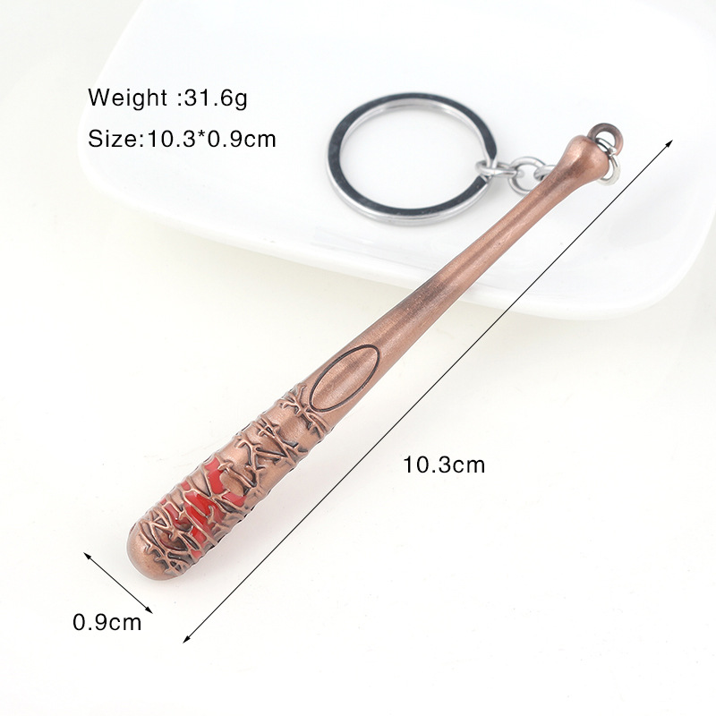 Picture of The Walking Dead Negan baseball bat Lucille baseball bat two-color keychain