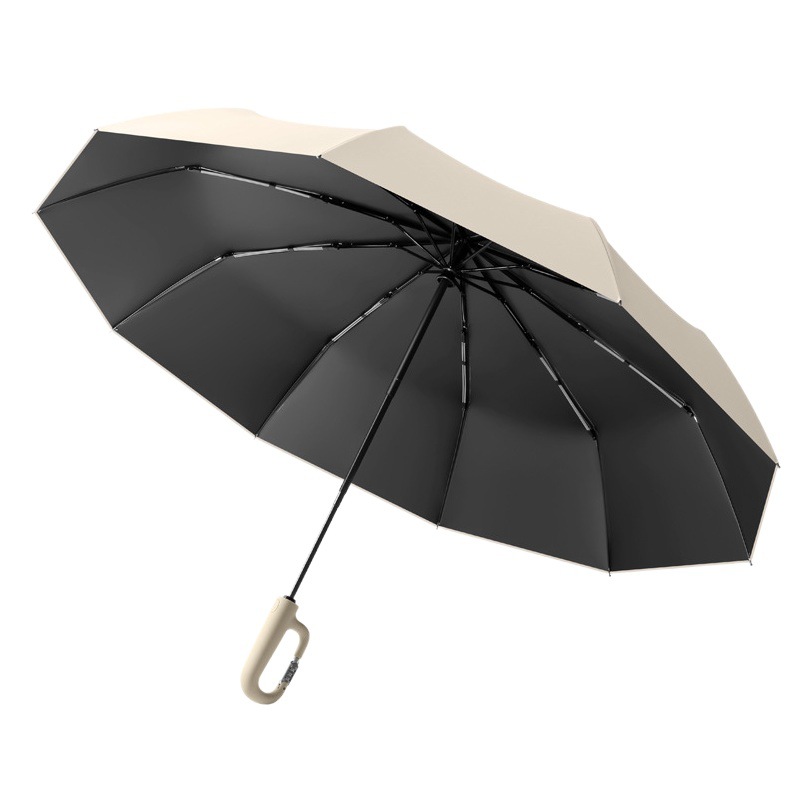 Wholesale custom combination lock ring buckle full automatic umbrella men's extra large sturdy wind-resistant folding umbrella women's rain and shine dual-use