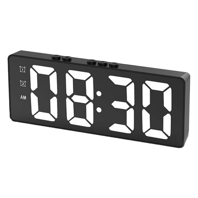 Color Screen Simple Led Digital Alarm Clock Student Plug-In Dual-Use Small Alarm Clock Digital Clock Voice-Activated Temperature Clock