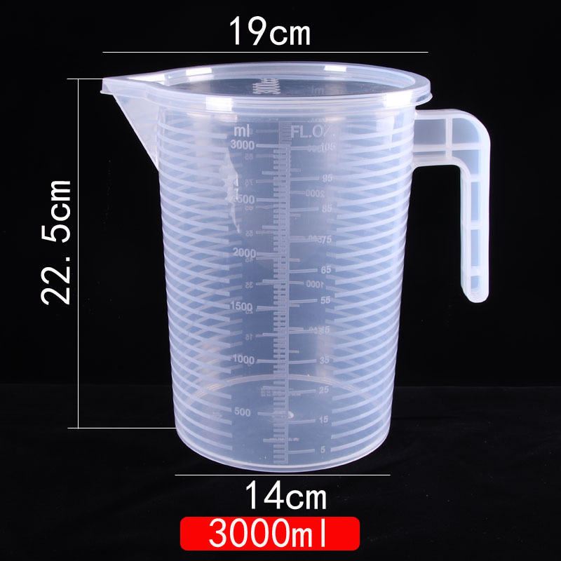 Picture of Plastic beaker measuring cup transparent thickened with scale student chemistry experiment plastic cup size specifications household multi-use