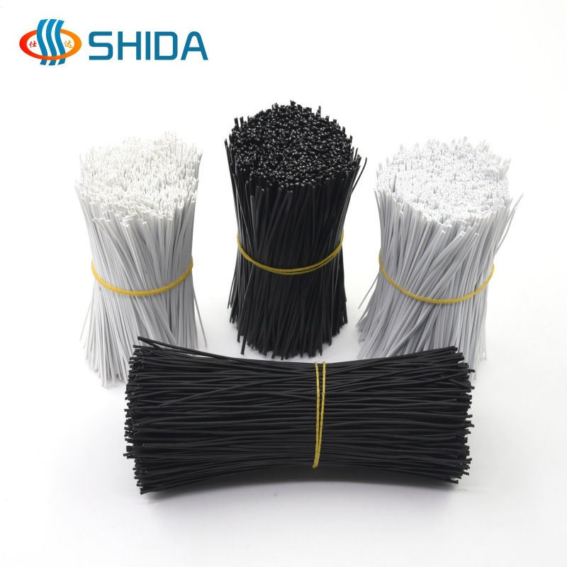 Customized Pe Environmentally Friendly Plastic-Coated Plastic-Coated Galvanized Iron Wire Metal Tie with Digital Power Cord Tie Wire Black