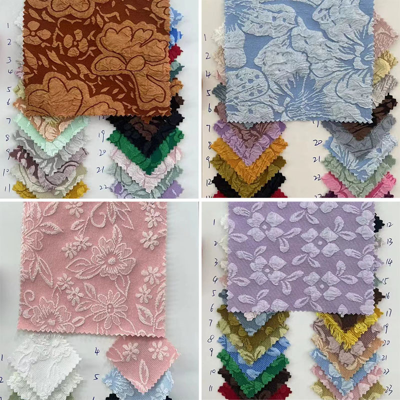 2025 new three-dimensional texture fabric cross-border box storage bags crafts jacquard fabric in stock