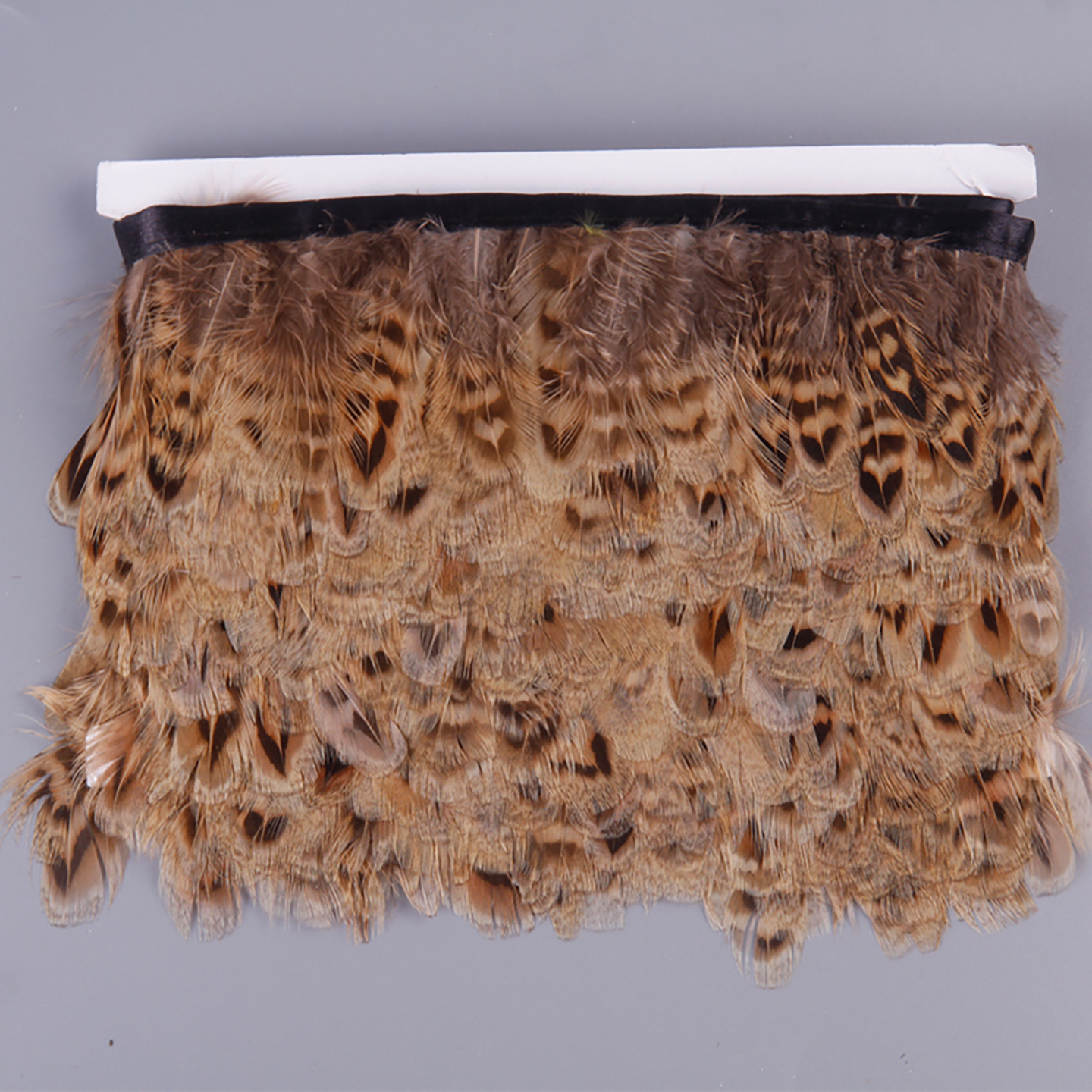 Wholesale Pheasant Feather Cloth Edge Black Pattern Cloth Belt DIY Small Feather Skirt Clothing Accessories Decorative Wedding Lace