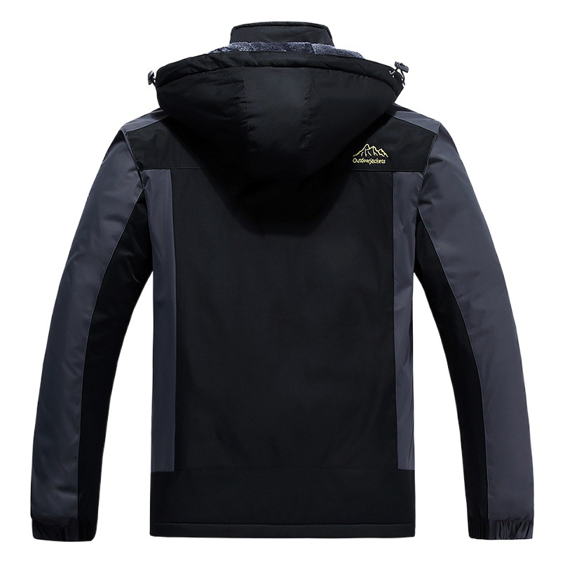 Strict selection winter plus size fat man fleece-lined thickened jacket outdoor cold-proof cotton-padded clothes Waterproof warm ski mountaineering clothes