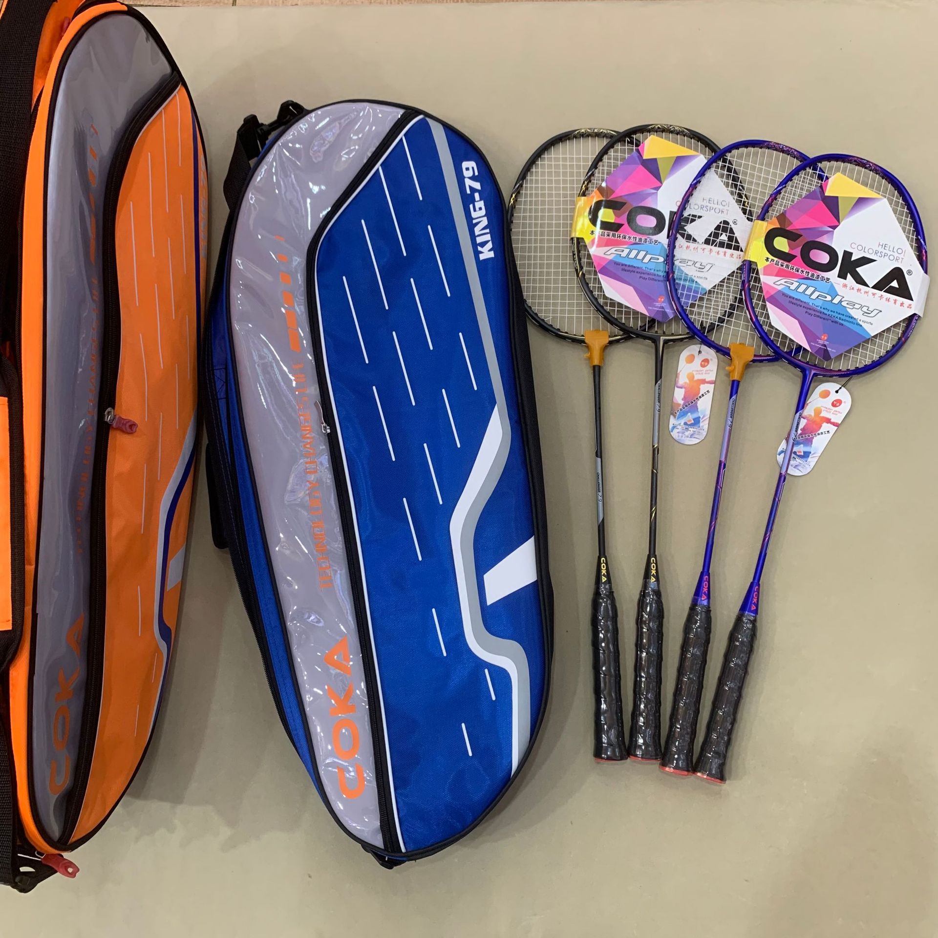 Picture of Keka carbon badminton racket adult student professional training double racket ultra-light carbon fiber badminton racket wholesale