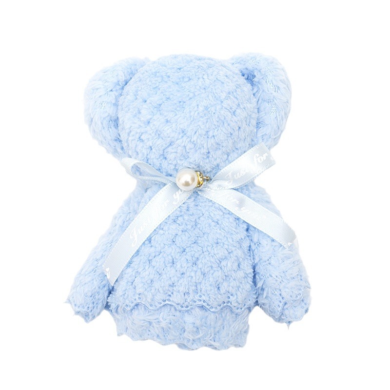 Picture of Coral Velvet Bear Towel Souvenir Gift Box Wedding Shop Promotion Event Opening Gift Advertising Gift Wholesale