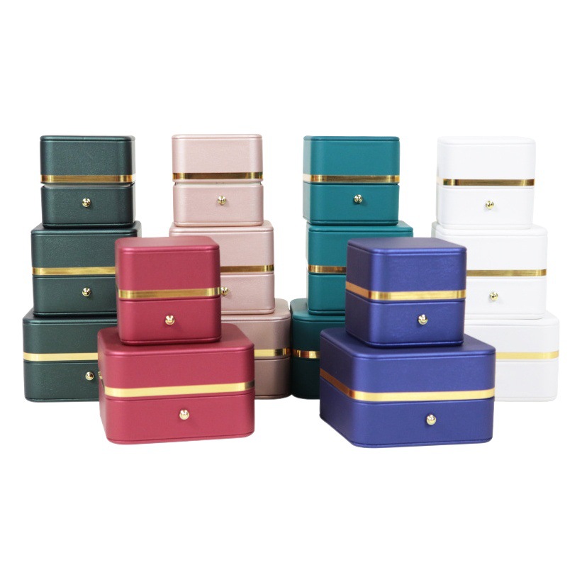 Rounded PU Leather Jewelry Jewelry Box High-grade Necklace Box Ring Box Phnom Penh Bracelet Bracelet Jewelry Packaging Box