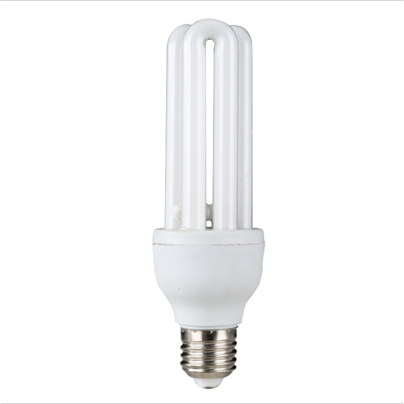 Picture of LED tricolor energy-saving lamp 13W15W yellow white light room bulb household super bright 2U spiral energy-saving lamp