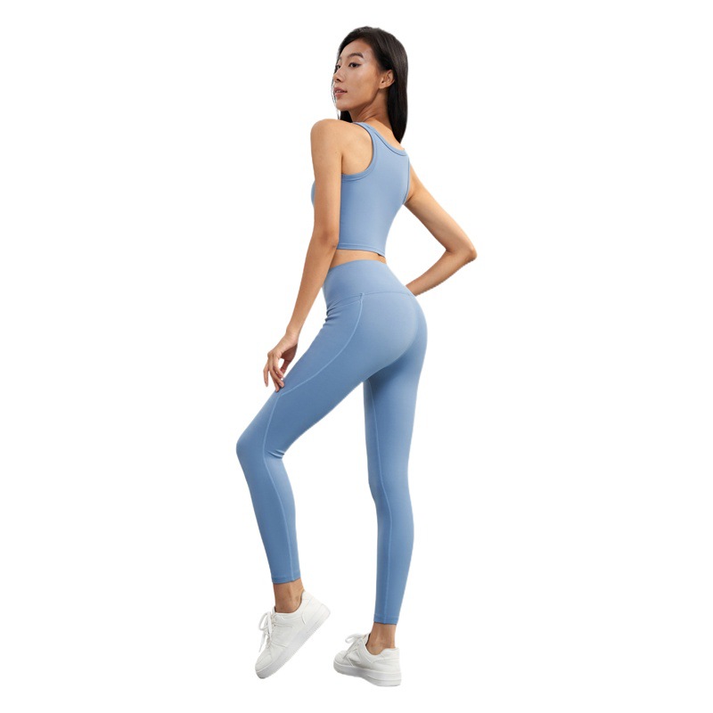 Nuls Fixed Cup Yoga Top Summer Fitness Bra with Breast Pads for Women Beauty Back Vest with Bra Sports Bra