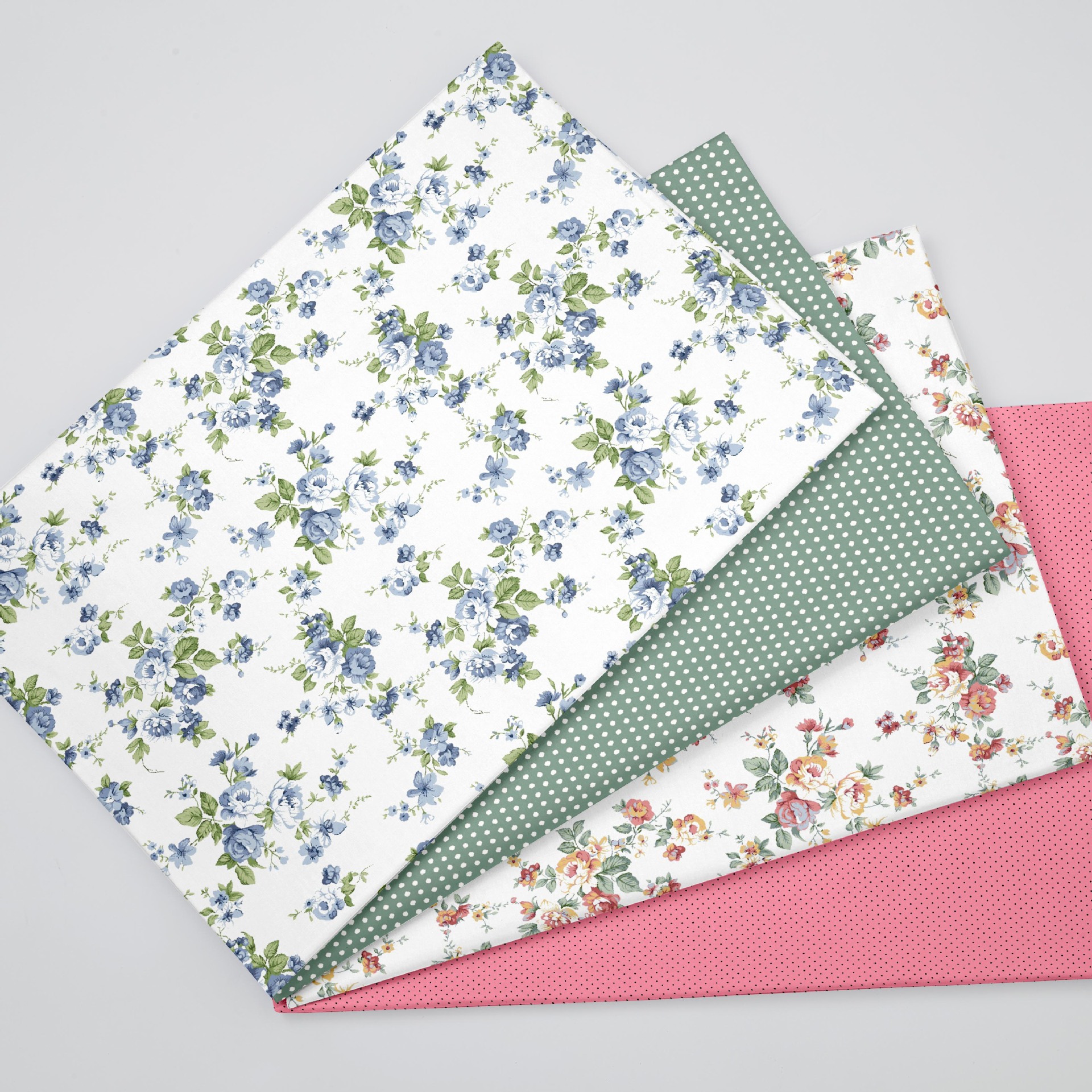 Wholesale Supply of 133*72 Twill Printed Fabric Cartoon Flower 40 Count Cotton Fabric 1.6m Width