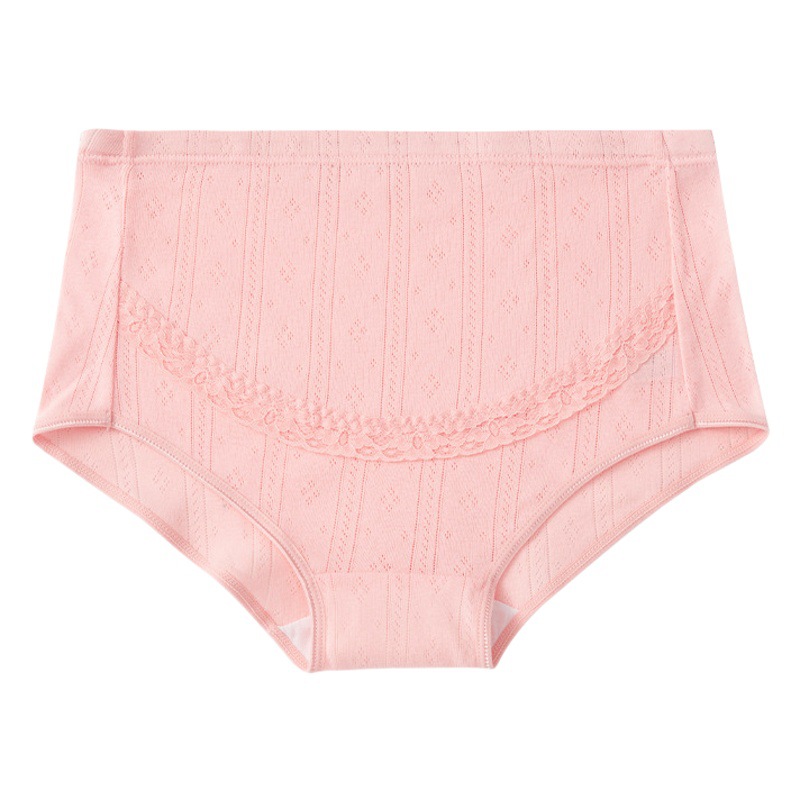 New high waist thread hollow lace flower surface briefs underwear mid-late pregnancy hip lifting comfortable belly support adjustable