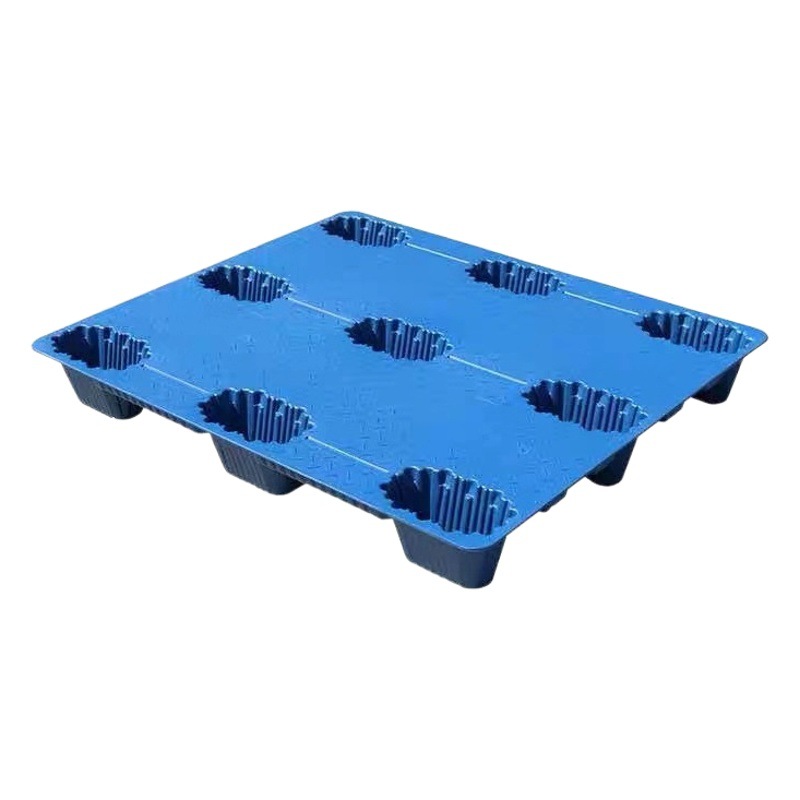 Blow molding nine-legged plastic pallet logistics card board forklift board industrial pallet warehouse with moisture-proof backing plate ground cow tray