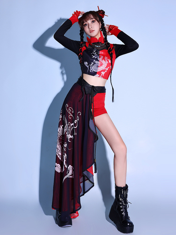 Picture of ds Performance Costume Music Festival National Fashion Dance Costume Shang Yan Dancing Costume Women's National Fashion Show Costume Women's Team Song Costume